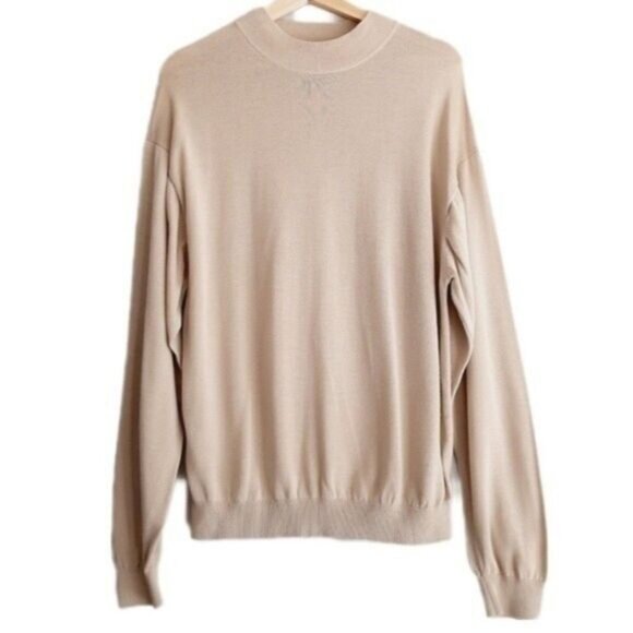 BARACUTA Silk Cotton Blend Fine Knit Sweater Pullover Top Sz L - Picture 1 of 9